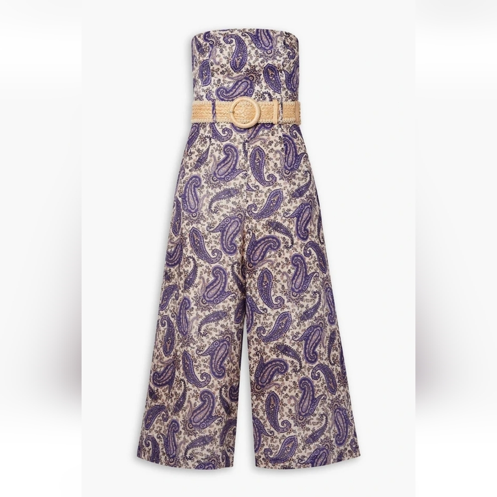 Zimmermann Paisley Print Jumpsuit with Belt